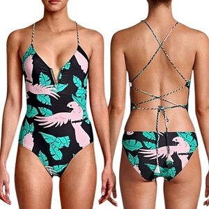 NO BOUNDARIES Juniors’ Polly In‎ the Tropics One-Piece Swimsuit